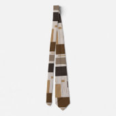 Cravate Retro Brown Geometric Pattern Men's Neck Tie (Dos)