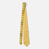 Cravate Retro Classic Yellow & Brown Plaid Pattern Men's (Dos)