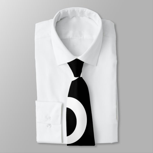 Cravate Rétro conception noire et blanche à la mode. (Attaché)