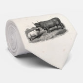 Cravate Rétro ferme de 1800s de Taureau d'illustration (Roulé)