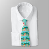 Cravate Retro Gay Pool Party Necktie Carrée (Attaché)