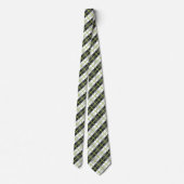 Cravate Retro Green Black and White Plaid Pattern (Dos)
