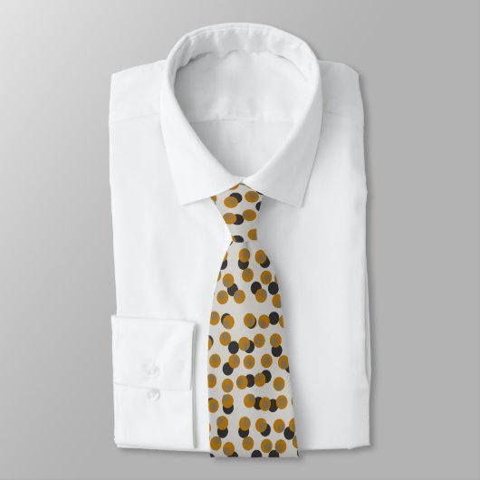 Cravate Retro Harvest Gold Milieu de siècle Points (Attaché)