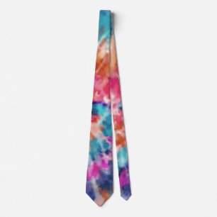 Cravate *~* Rétro Hipster Rainbow Psychodelic Tie Dye crav