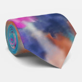 Cravate *~* Rétro Hipster Rainbow Psychodelic Tie Dye crav (Roulé)