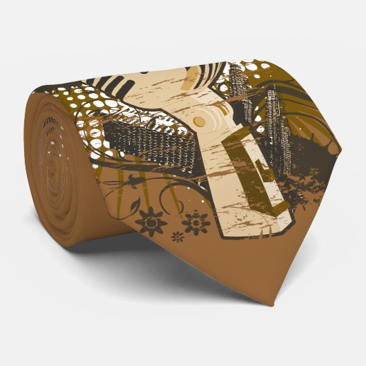 Cravate Rétro microphone (Roulé)