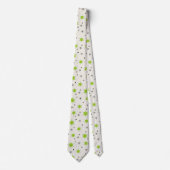 Cravate Retro Mid Mod Starburst Sky Chartreuse (Devant)