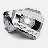 Cravate Rétro motif d'enregistreur à cassettes (Roulé)