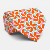 Cravate Rétro motif orange de cale (Roulé)