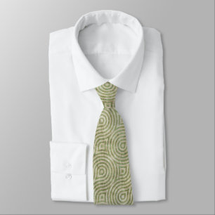Cravate Rétro motif vert