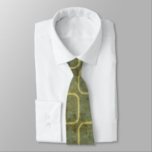 Cravate Rétro motif vert sale