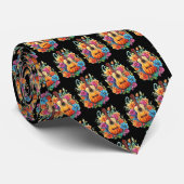 Cravate Retro Music Guitar Custom Necktie Tie (Roulé)