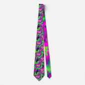 Cravate Retro Neon Tie-Dye Custom Necktie (Devant)