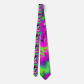 Cravate Retro Neon Tie-Dye Custom Necktie (Dos)