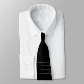 Cravate rétro noire et blanche (Attaché)