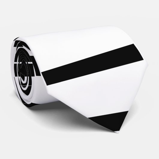 Cravate rétro noire et blanche (Roulé)