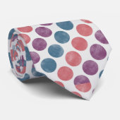 Cravate Retro Pastel Polka Dot Motif tendance (Roulé)