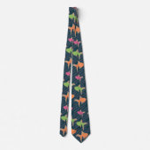 Cravate Retro Pêche Papa Neon Motif de poisson (Dos)