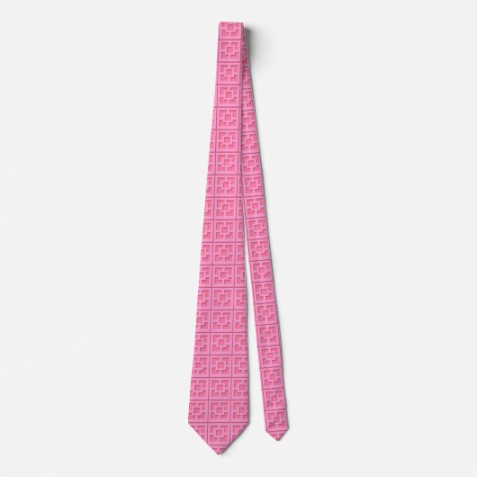 Cravate Retro Pink Trellis (Devant)
