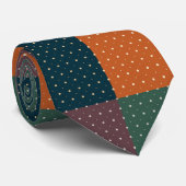 Cravate Rétro pois color-block (Roulé)