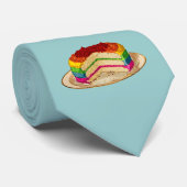 Cravate Retro Rainbow Cake (Roulé)