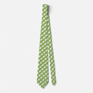 Cravate Rétro "Sage Green En vichy Check"
