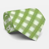 Cravate Rétro "Sage Green En vichy Check" (Roulé)