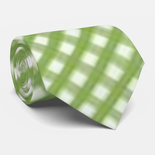 Cravate Rétro "Sage Green En vichy Check" (Roulé)