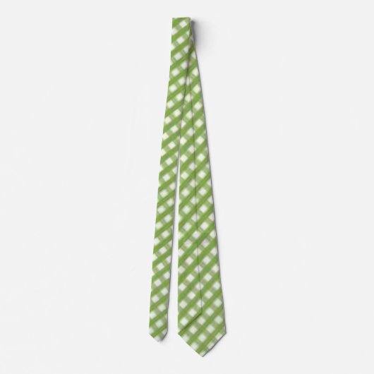 Cravate Rétro "Sage Green En vichy Check" (Dos)