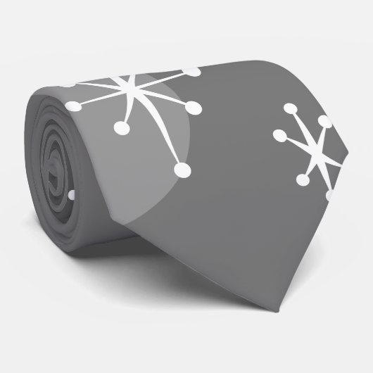 CRAVATE RETRO SNOWFLAKE POIS NOËL VACANCES (Roulé)