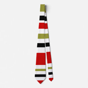 Cravate retro stripe in red