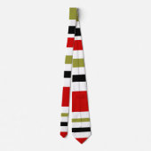 Cravate retro stripe in red (Dos)