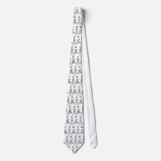 Cravate Retro Texting Internatonal Morse Code (Devant)