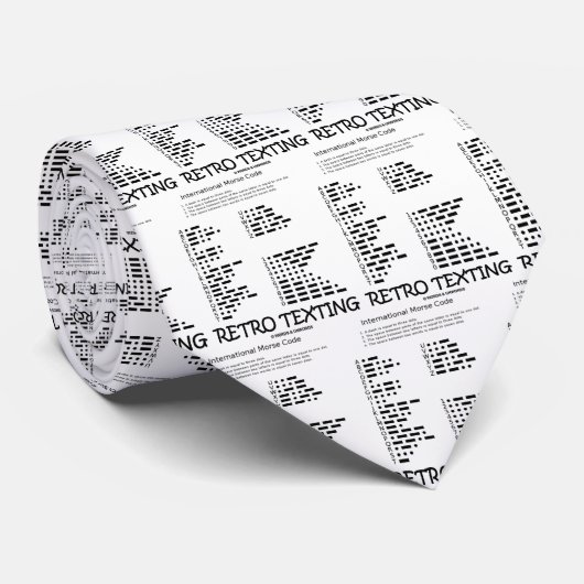 Cravate Retro Texting Internatonal Morse Code (Roulé)