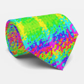 Cravate Retro Tie Dye Hippie Psychedelic (Roulé)