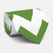 Cravate Rétro zigzag moderne coloré vert de Chevron (Roulé)