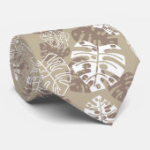 Cravate Rétros bruns hawaïens de cool de feuille de (Roulé)