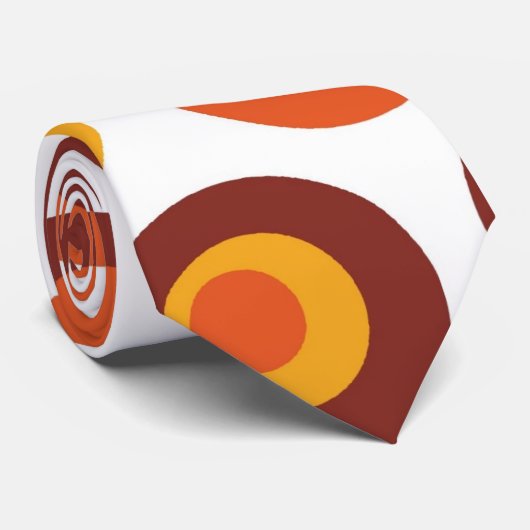 Cravate Rétros cercles abstraits (Roulé)