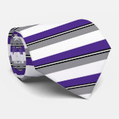 Cravate réunie noire et argentée pourpre (Roulé)