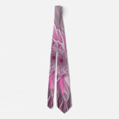 Cravate Rêve de fleur rose fractal, Motif d'Imaginaire flo (Dos)