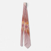 Cravate Rêve floral rose doux Fleur d'art fractal Abstrait (Dos)