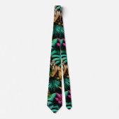 Cravate Rêves de jungle de singe motif de surface transpar (Devant)