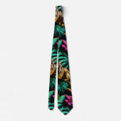 Cravate Rêves de jungle de singe motif de surface transpar (Dos)