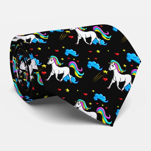Cravate Rêves de licorne (Roulé)