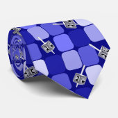 Cravate Rêves de maquillage en bleu (Roulé)