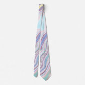 Cravate Rêves de marbre pastel ondoyant (Dos)