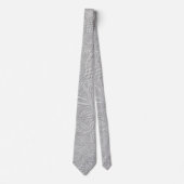 Cravate Revêtement floral gris (Devant)