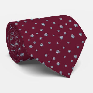 Cravate Rhinestons sur rouge foncé