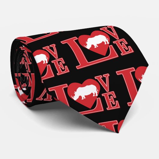 Cravate Rhinoceros Love (Roulé)