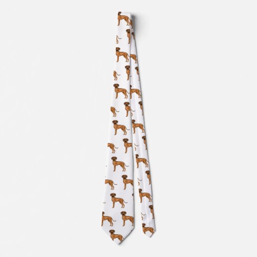 Cravate Rhodesian Ridgeback Brown Africain Lion Dog Motif (Devant)